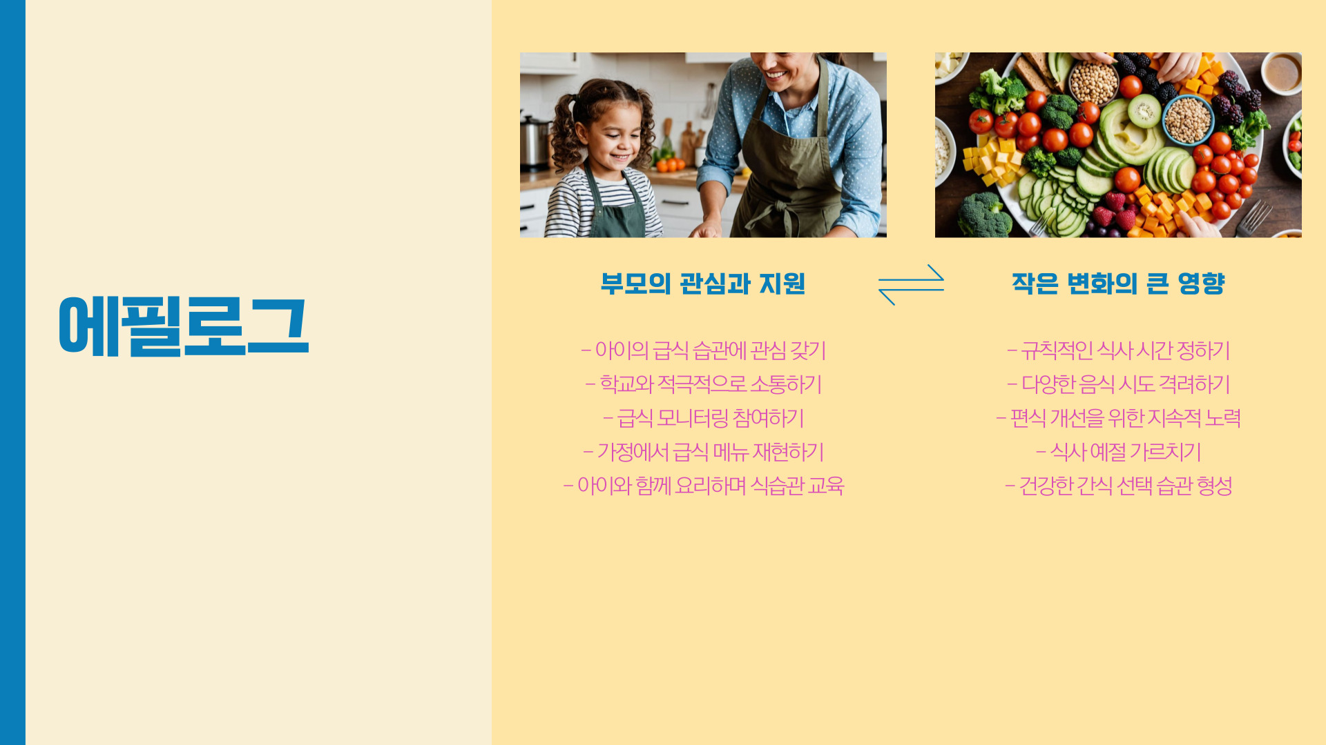 초등학생 급식 건강한 식습관 만들기