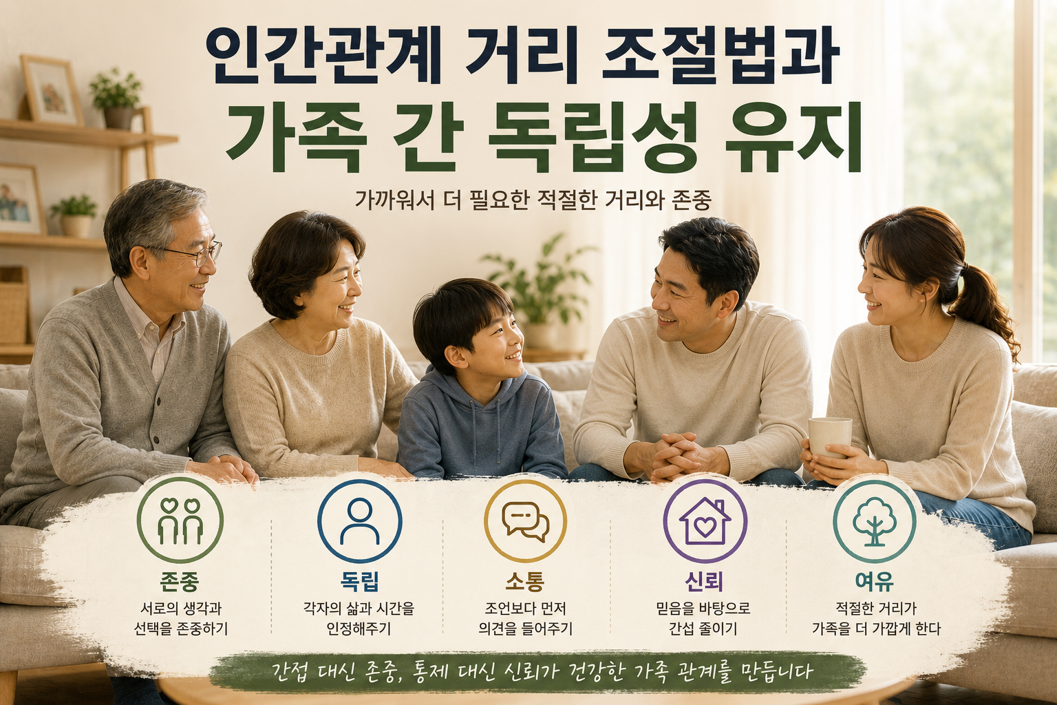 인간관계 거리 조절법과 가족 간 독립성 유지