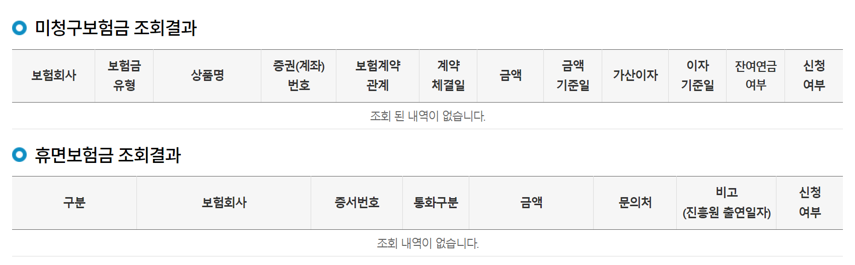 숨은 보험금 찾기