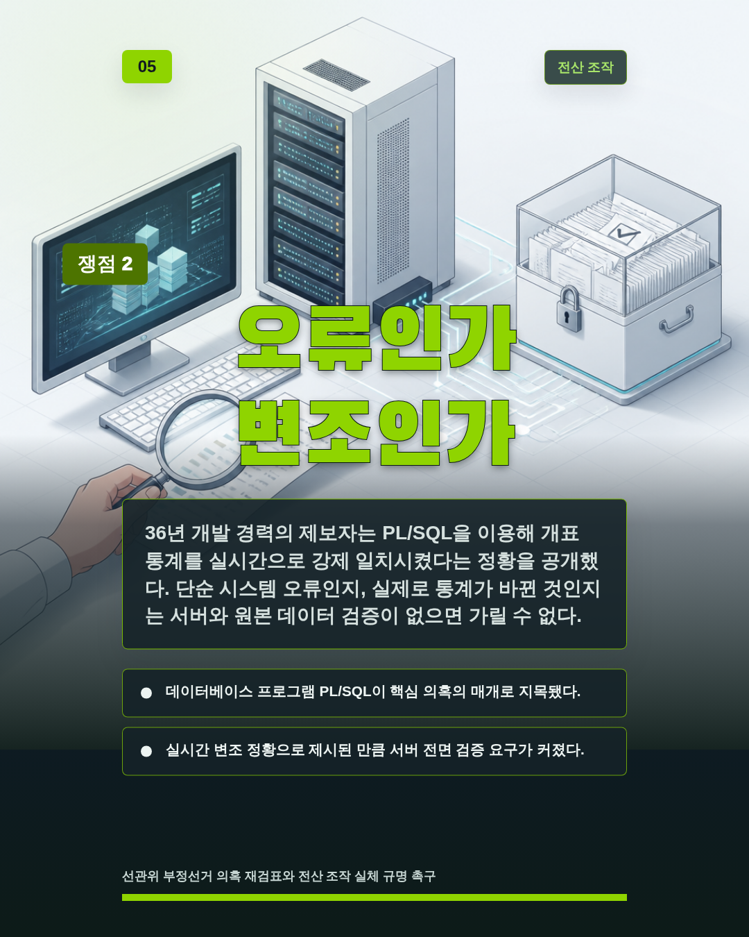 오류인가 변조인가