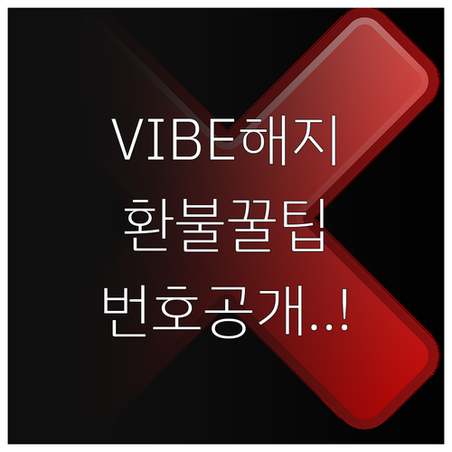 VIBE 이용권 해지 환불 문의 고객..