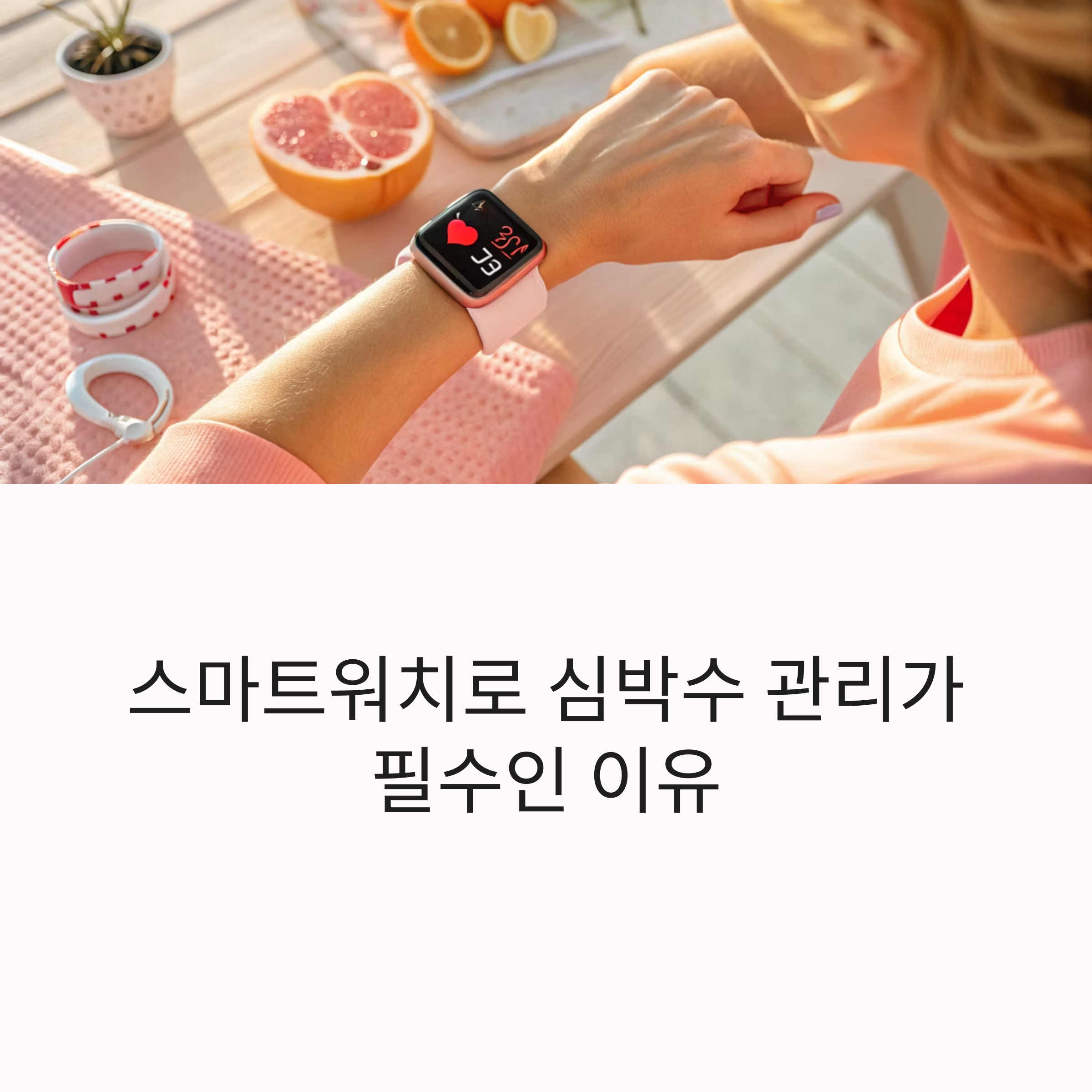 스마트 워치로 심박수 관리