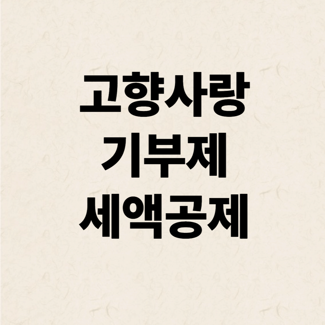 고향사랑기부제