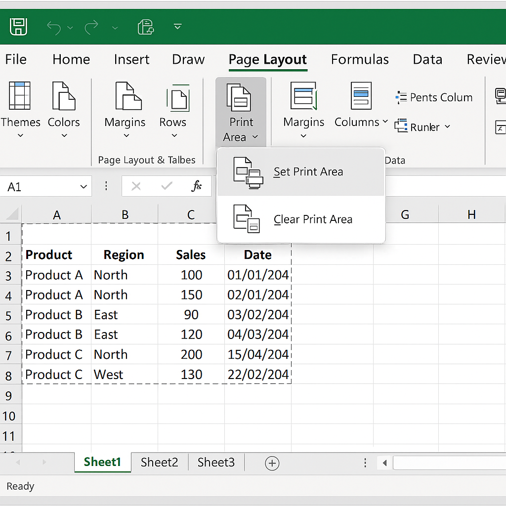 인쇄 영역 설정 단축키 관련 사진