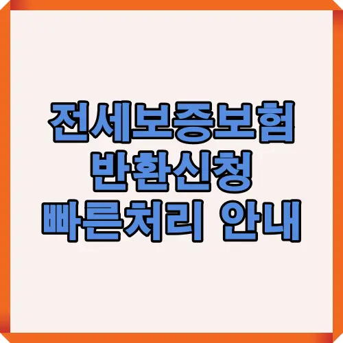 2025년 전세보증보험 반환신청 절차와 준비 서류를 빠르게 이해할 수 있도록 핵심 정보를 정리한 대표 썸네일 이미지
