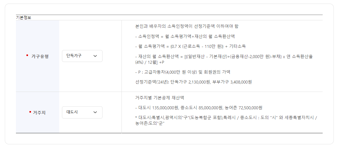기초연금 수급자격