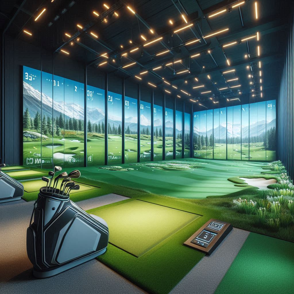 실내골프연습장 배경