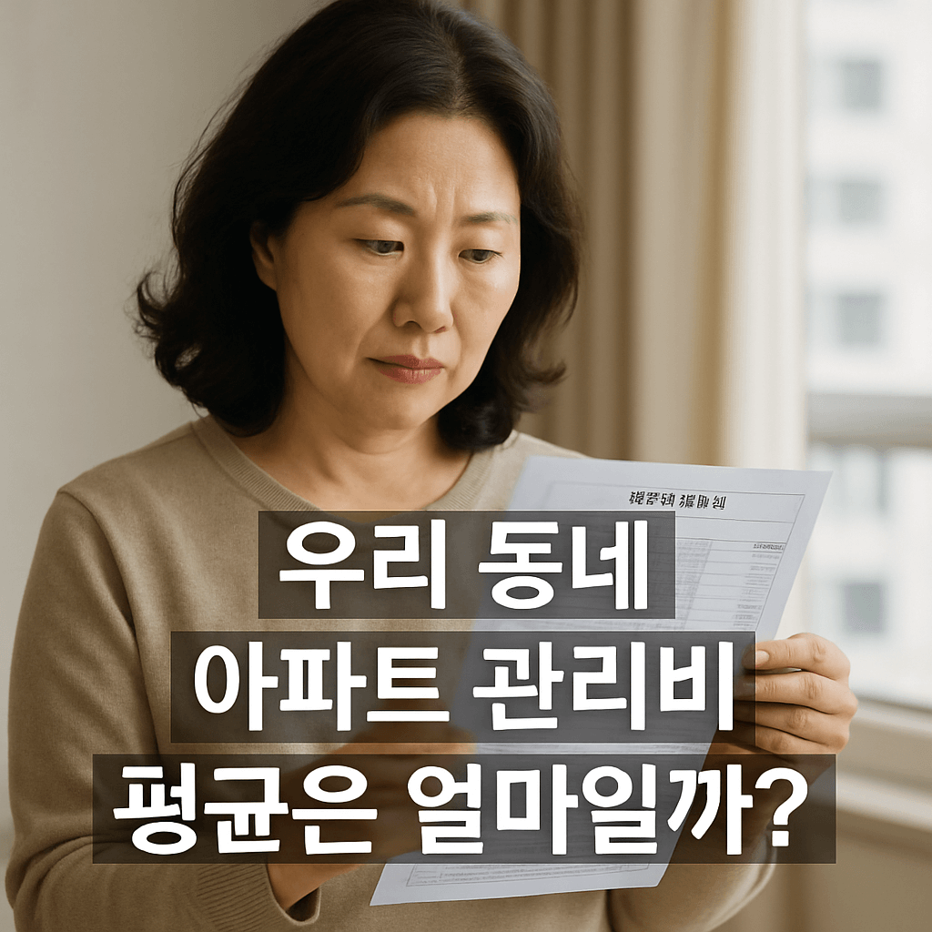 우리 동네 아파트 관리비 평균은?