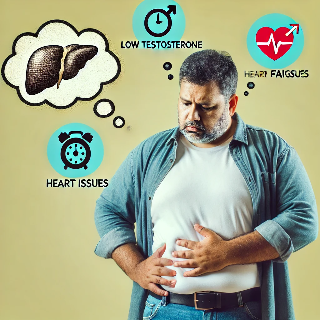 "과도한 뱃살이 남성 건강과 테스토스테론 감소에 미치는 부정적인 영향"