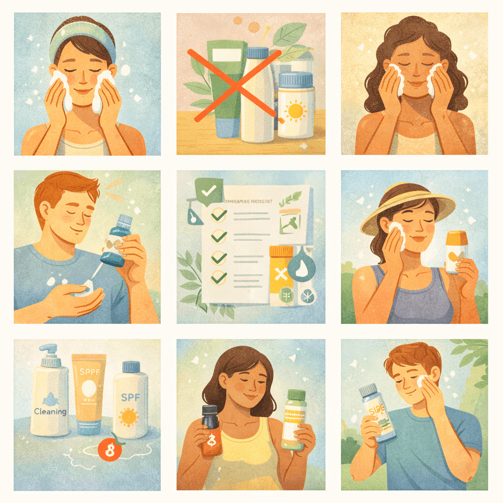 민감성 피부 스킨 케어 루틴 관련 이미지