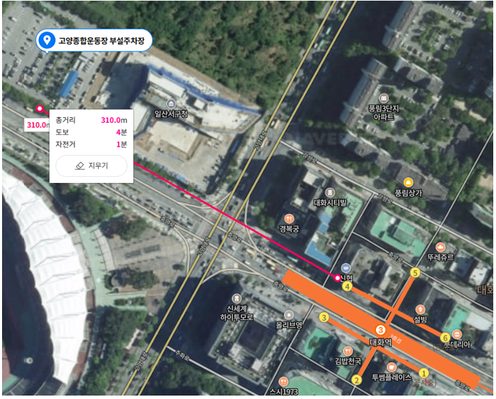 3호선 대화역 근처 고양종합운동장 부설주차장 추천