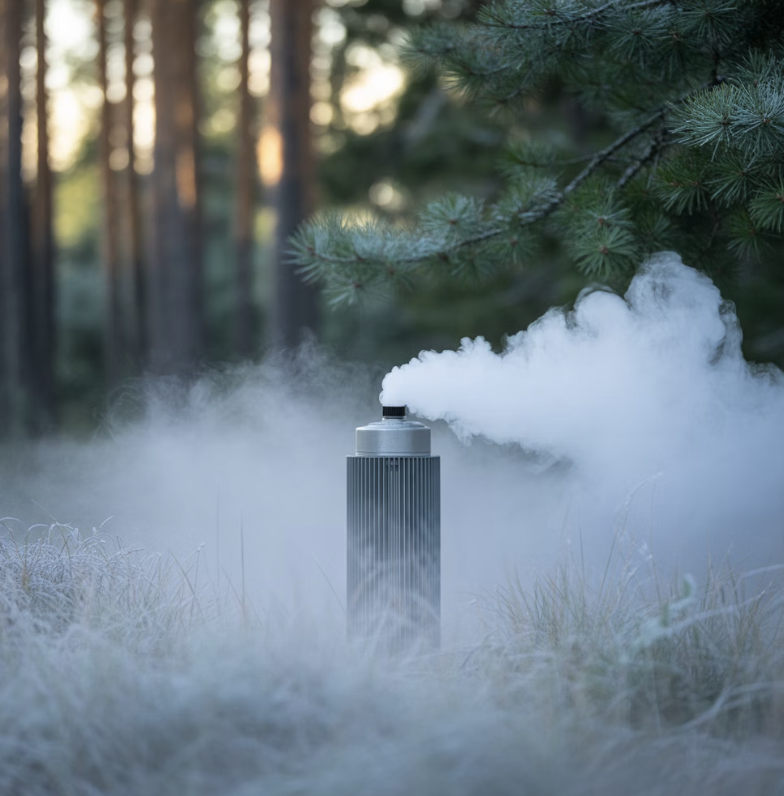1. 연막 소독기 (가장 작고, 가장 멀리)