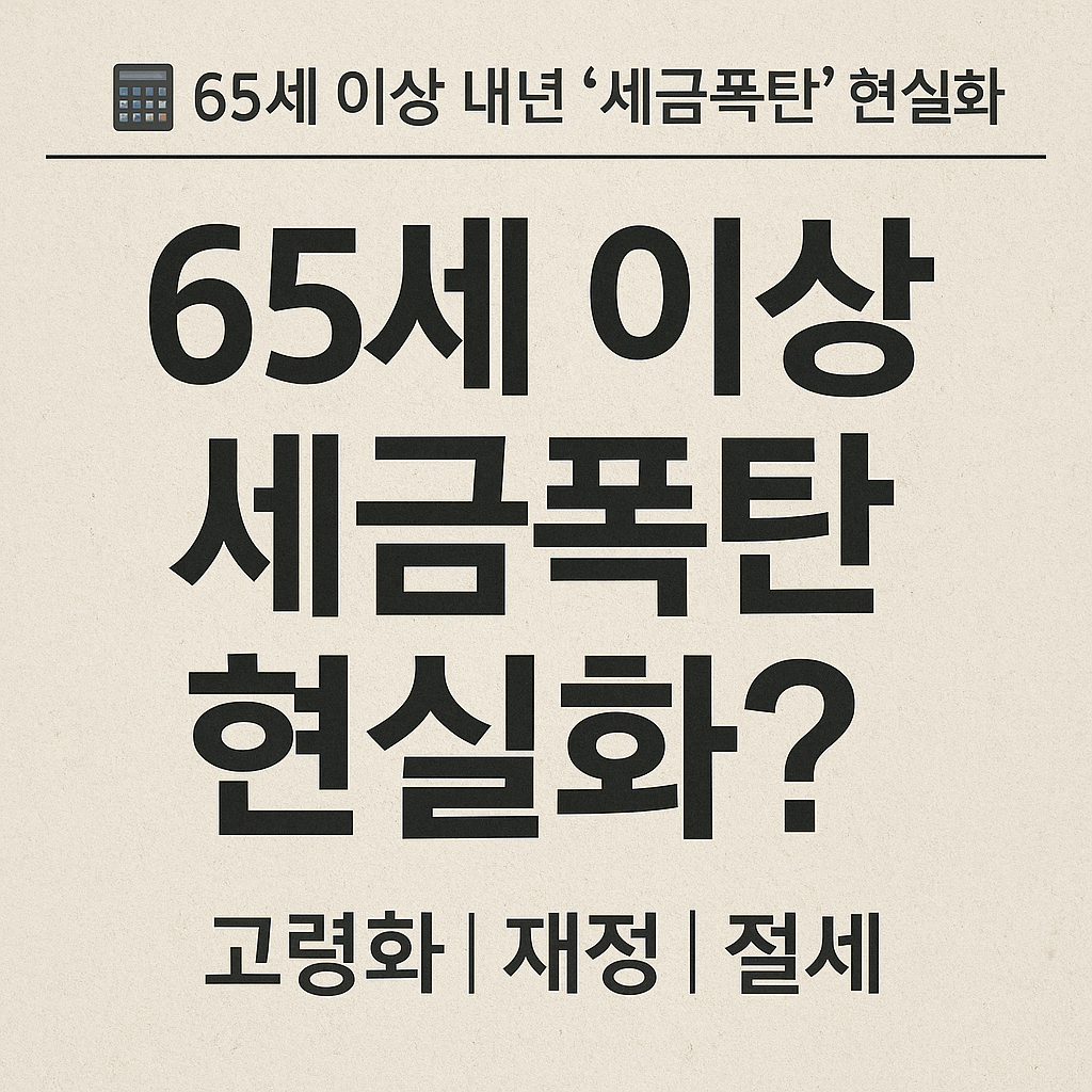 65세 이상 내년 세금폭탄 전망