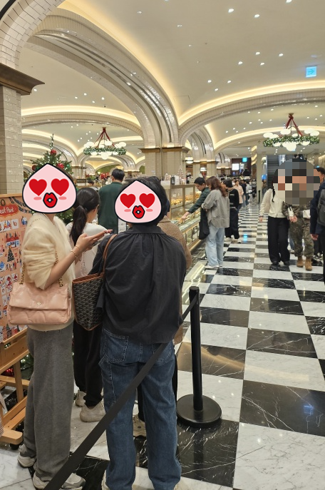 신세계백화-스위트파크-베통-줄서기-대기줄-사람들