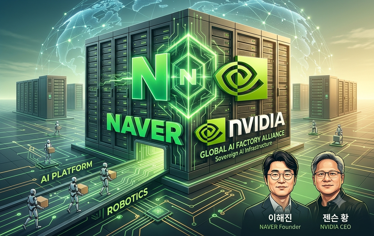 네이버 이해진 의장과 엔비디아 젠슨황