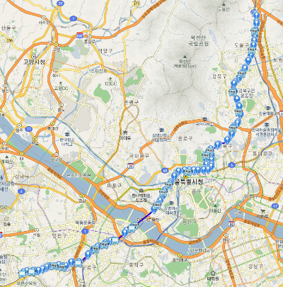 160번버스 노선도