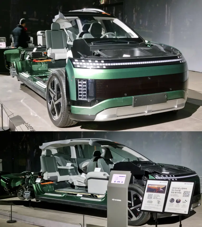 안쪽에 아이오닉 9 테크 데모카가 전시돼 있었습니다.