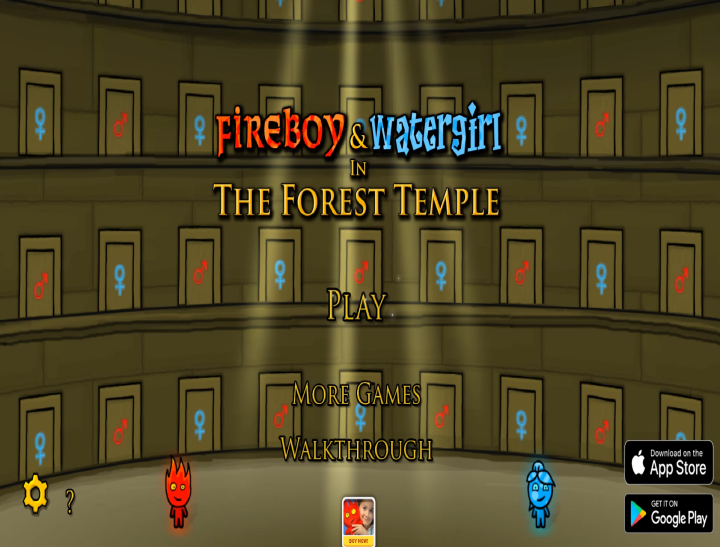 파이어보이-앤-워터걸1-포레스트템플-게임하기-메인-화면