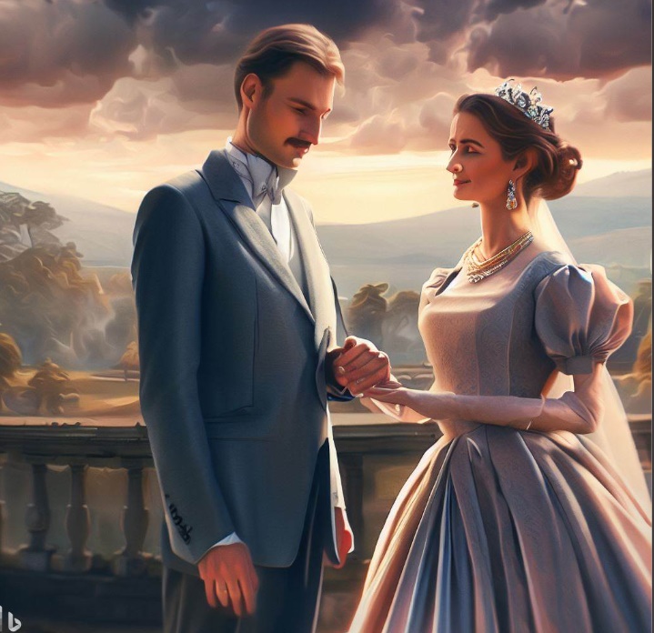 왕족 출신 남녀의 결혼식(made by Bing)