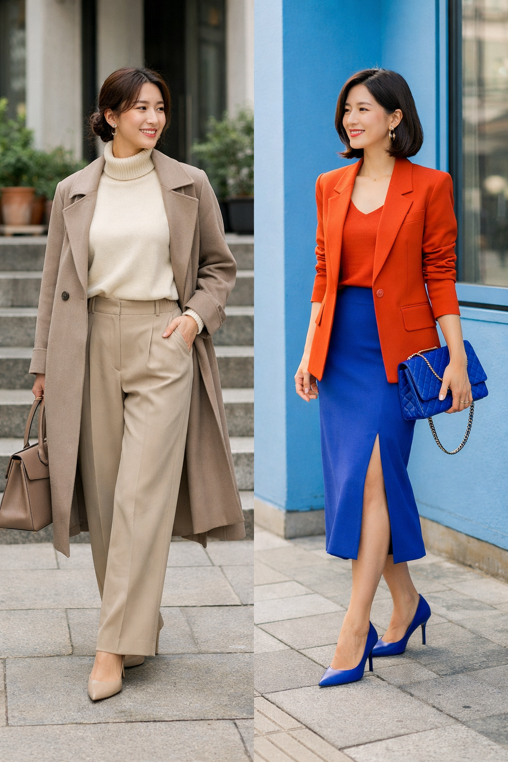 톤온톤·보색 코디