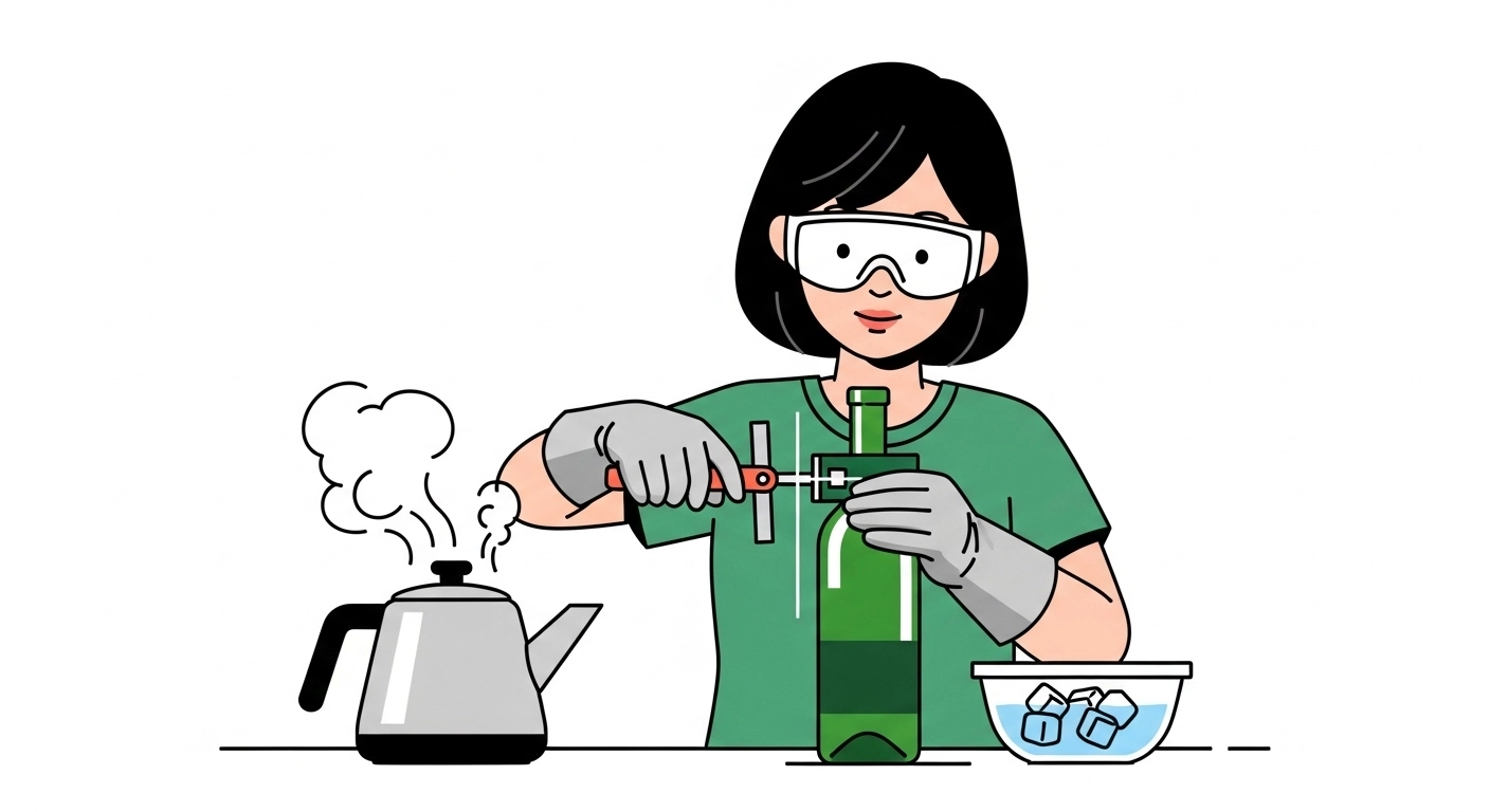 쨍그랑! 깨질까 봐 무서우셨죠 '유리병 안전하게 자르는 법 & 절단면 다듬기' (실 실패 없는 노하우)