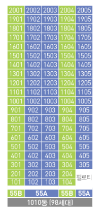 성남판교대장A-10블록 단지배치도