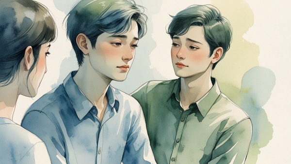 INFJ는 눈빛 하나, 분위기 하나만으로 상대의 감정을 읽어내는 사람입니다. 그들은 말보다 느낌으로 정을 주고받습니다에 관한 그림