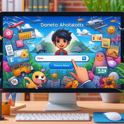 다양한 학습 도구와 인터페이스가 있는 디지털 환경.