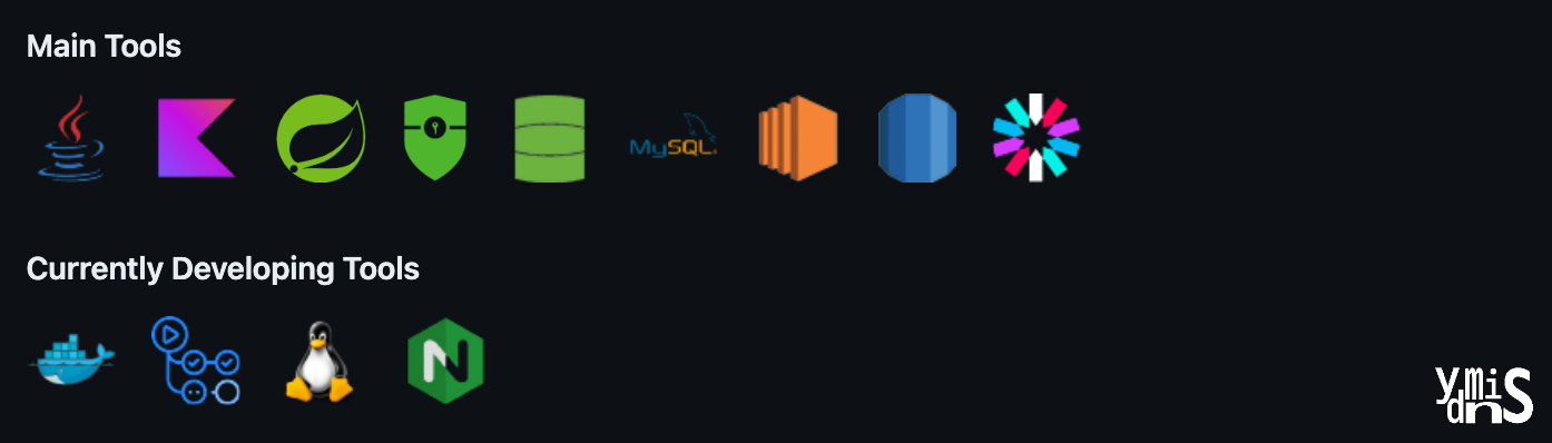 YdMinS 메인페이지의 이미지 영역이다.