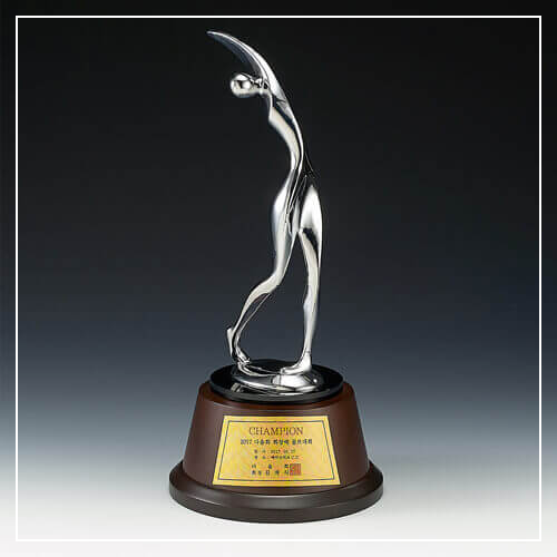 메탈-우드-골프트로피