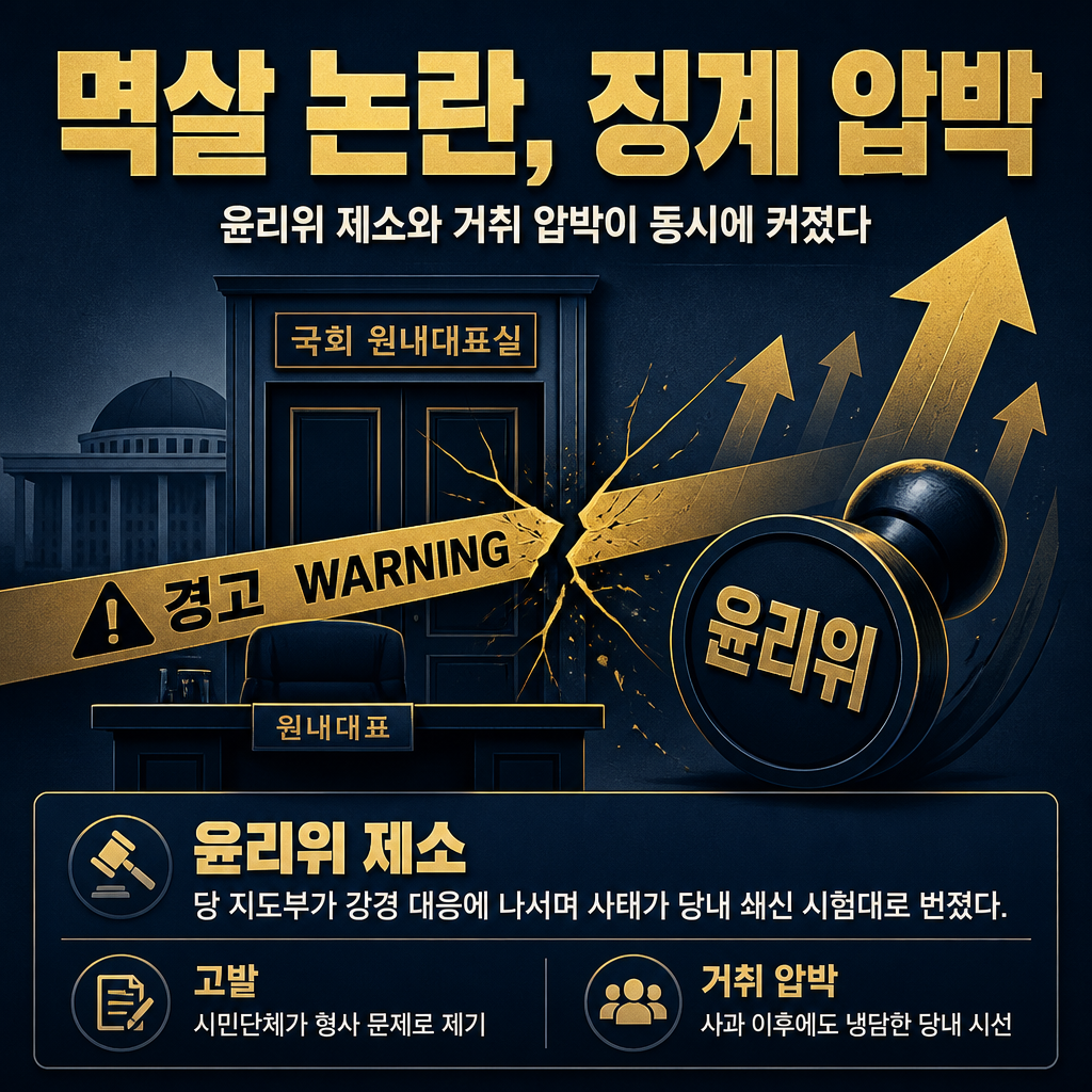 멱살 논란, 징계 압박