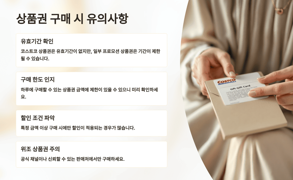 상품권 구매 시 유의사항