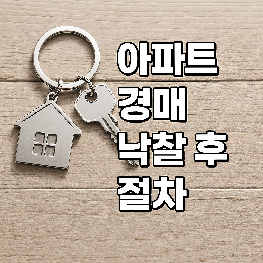 아파트 경매 낙찰 후 절차 알아보기