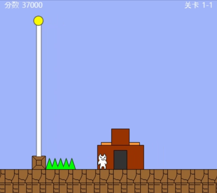 고양이-마리오-게임하기-쇼본의-액션-종료-화면