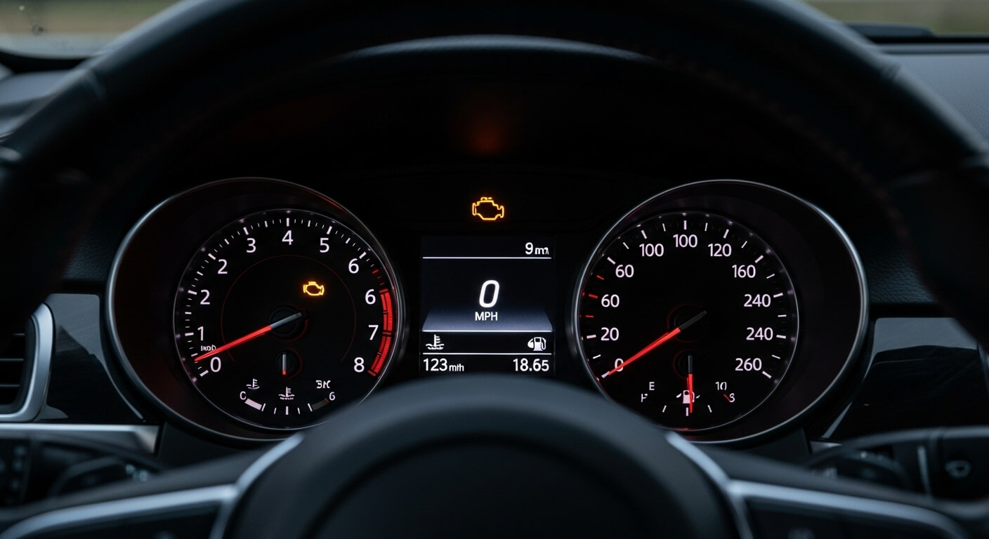 엔진 경고등에 불이들어오는 경우