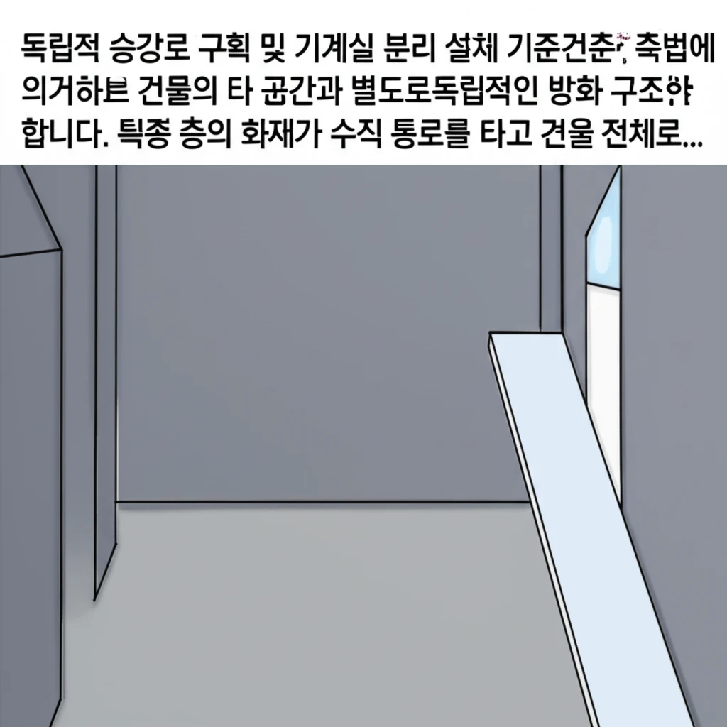 엘리베이터 방화 구획 구성 및 피난용..
