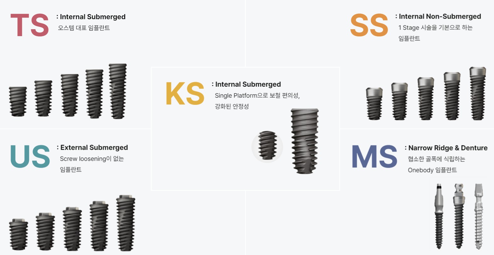 오스템 임플란트 KS System외 다양한 제품군