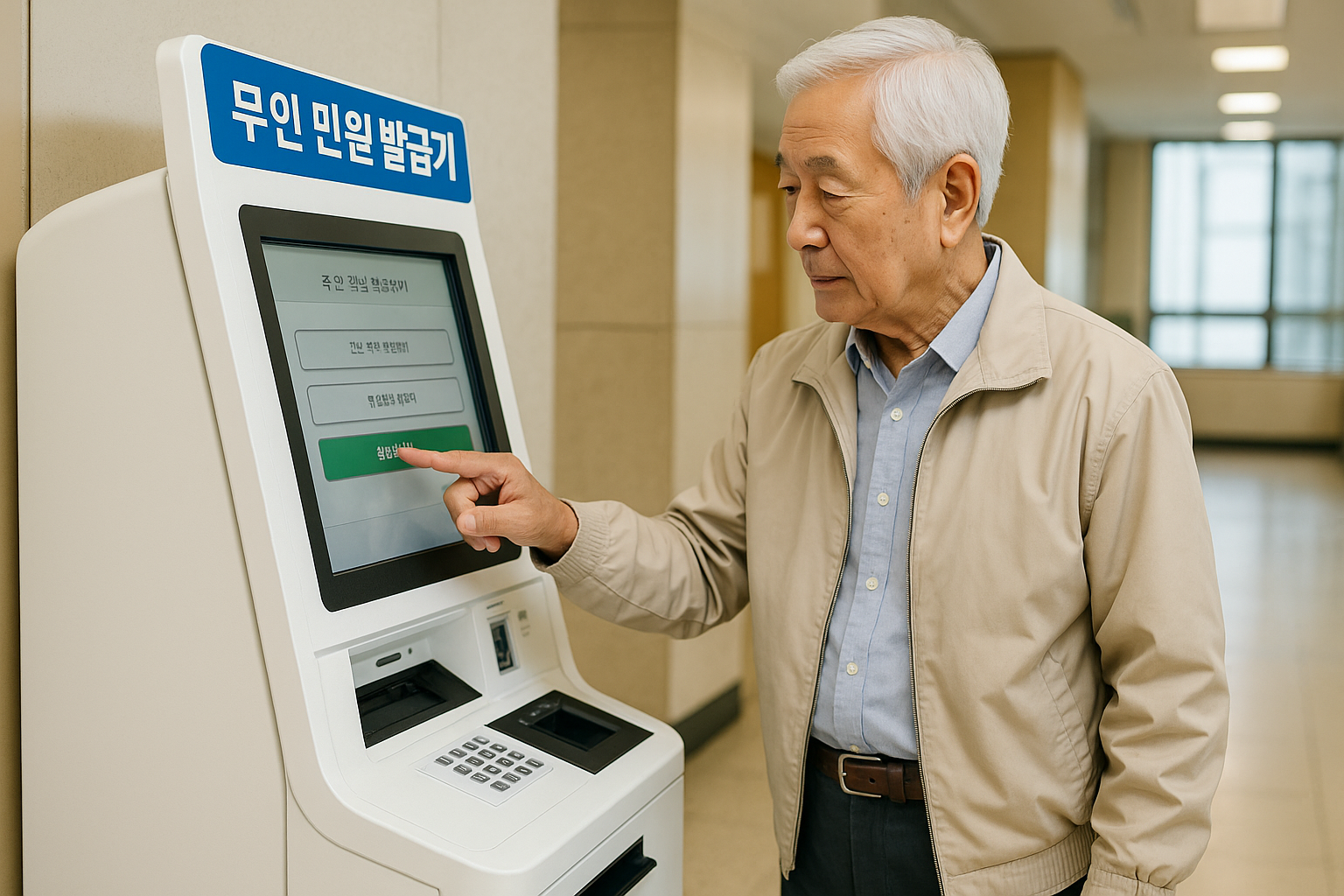 시니어를 위한 쉽게 찾을 수 있는 무인 민원 발급기 위치