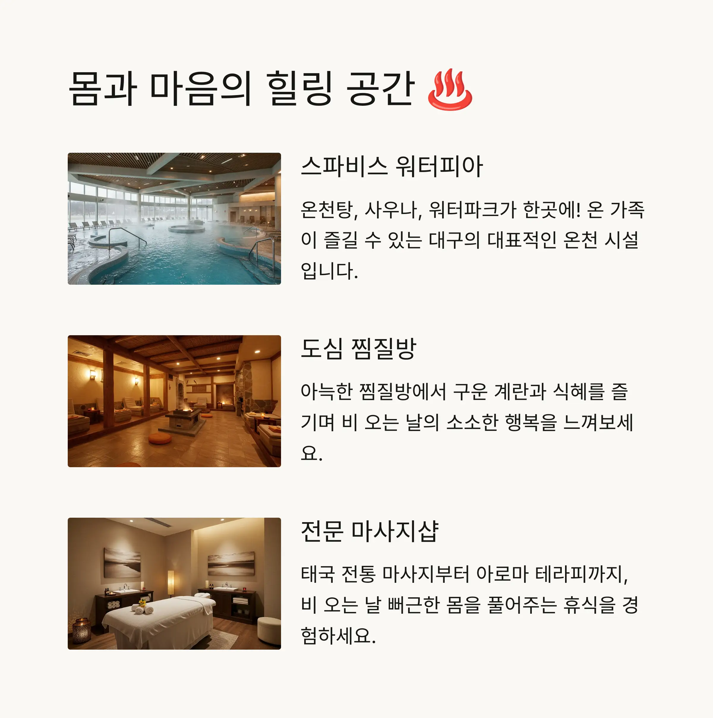 ♨️ 스파 &amp; 힐링공간