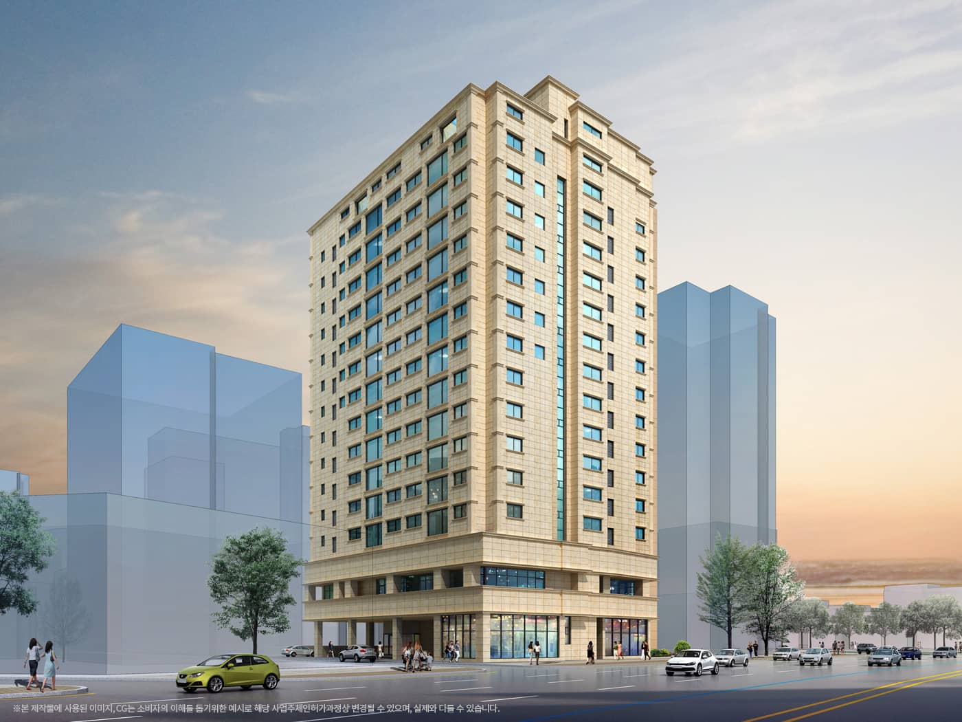 강동구 둔촌 월드메르디앙 올림픽파크 투시도