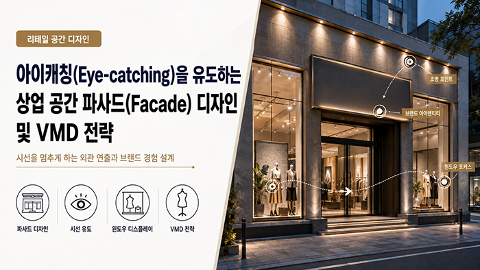 아이캐칭(Eye-catching)을 유도하는 상업 공간 파사드(Facade) 디자인 및 VMD 전략
