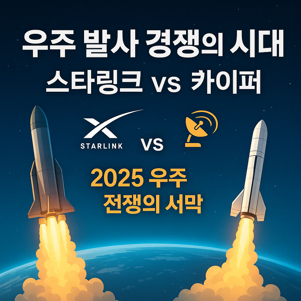 우주산업 결산 스타링크 카이퍼 발사 경쟁 시대