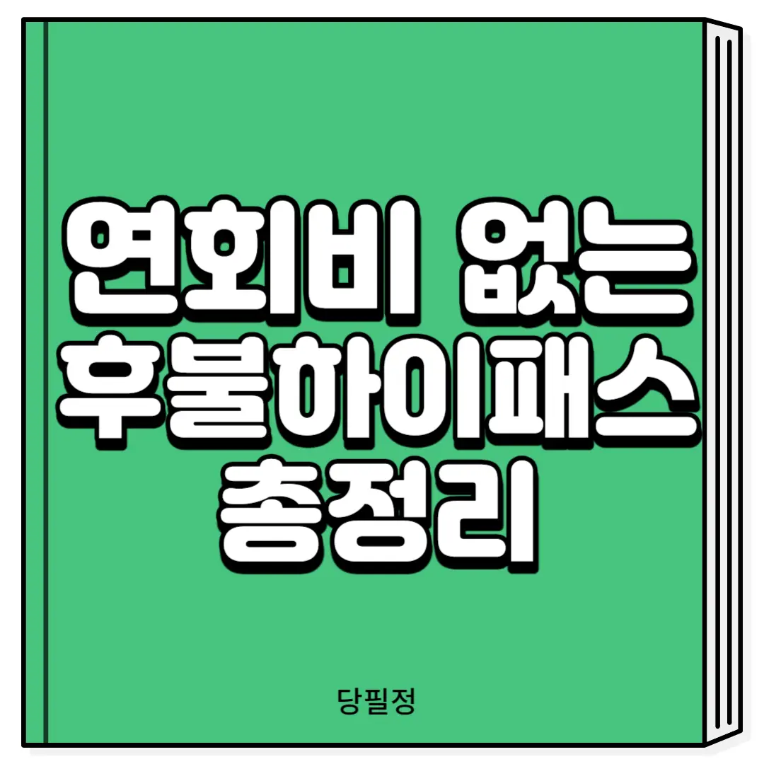 후불하이패스 연회비 무료