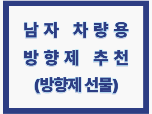 남자 차량용 방향제 추천