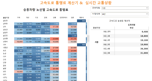 고속도로 통행료 계산기
