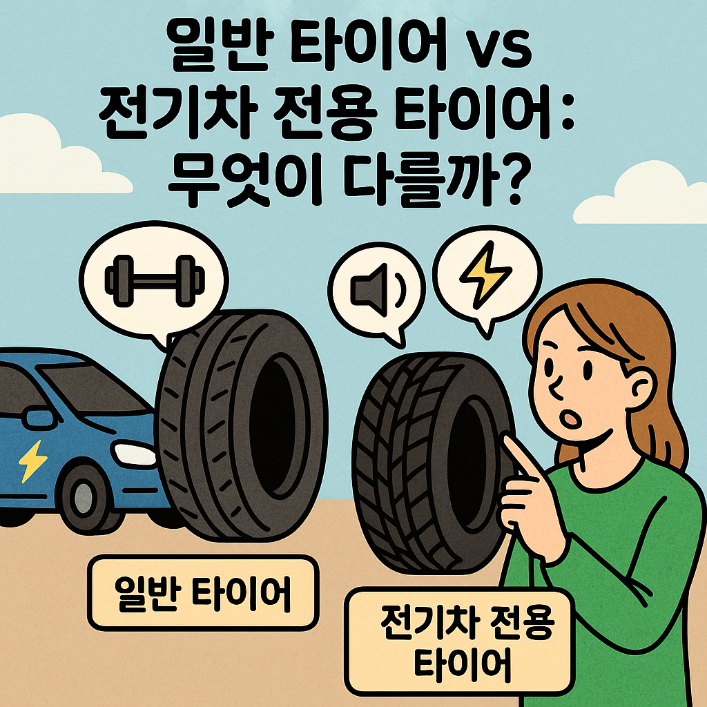 일반타이어, 전기차 전용 타이어 비교
