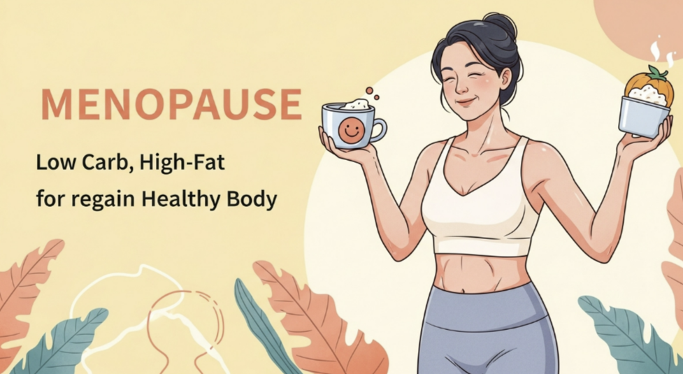갱년기 여성을 위한 저탄고단 식단