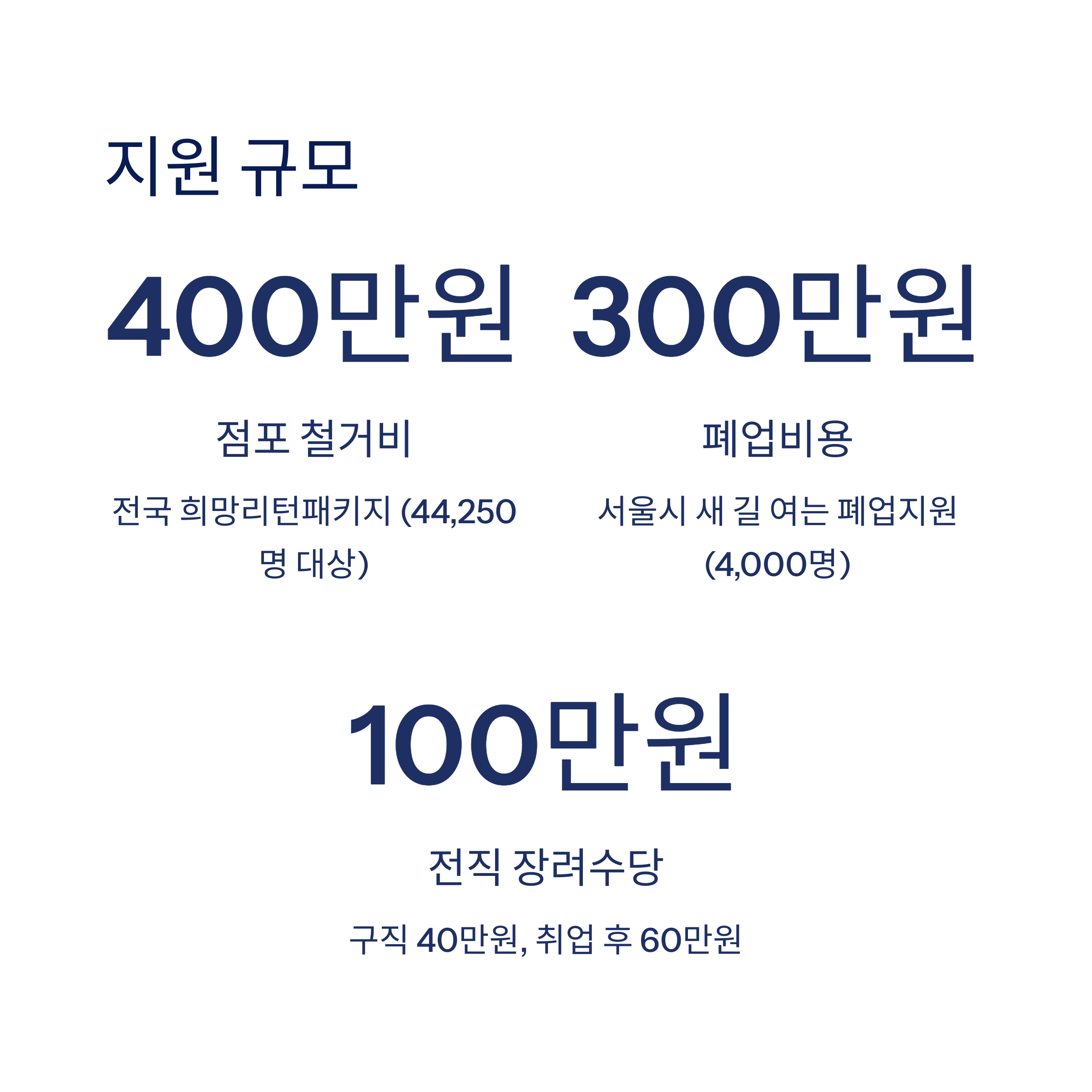 지원 규모 및 내용