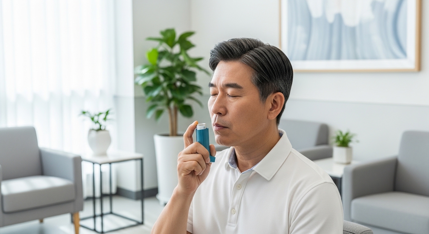 알레르기 증상 천식 흡입기 사용법
