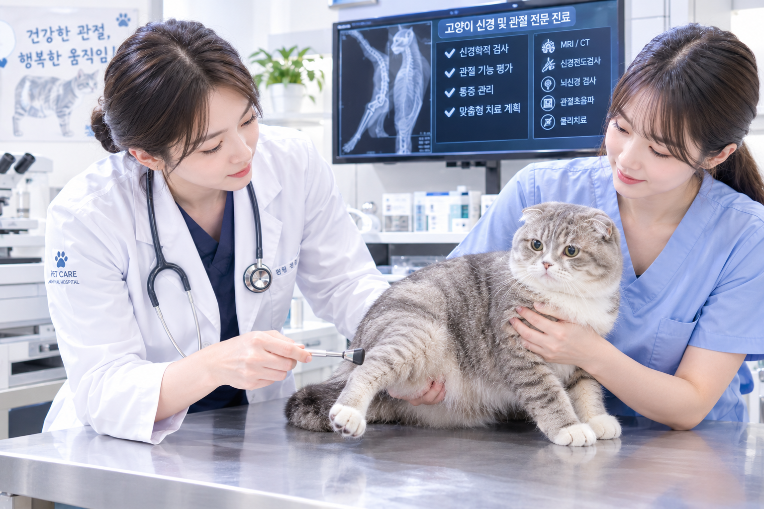 고양이 신경 및 관절 전문 진료